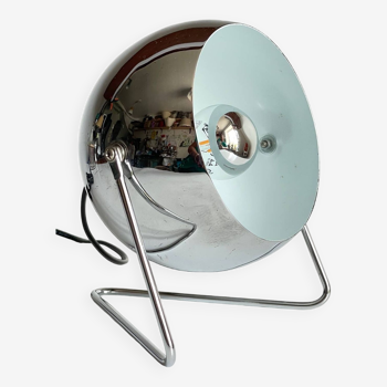 Chromed metal lamp ball shape 1990s