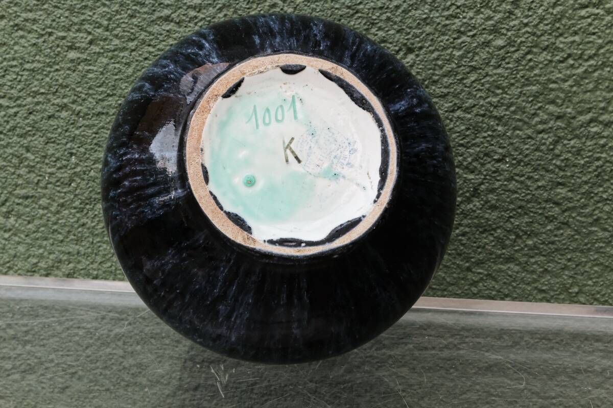 Boch Frères Keramis round vase, Art Deco