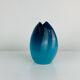 Blue sea ceramic vase signed Sagone Corsica