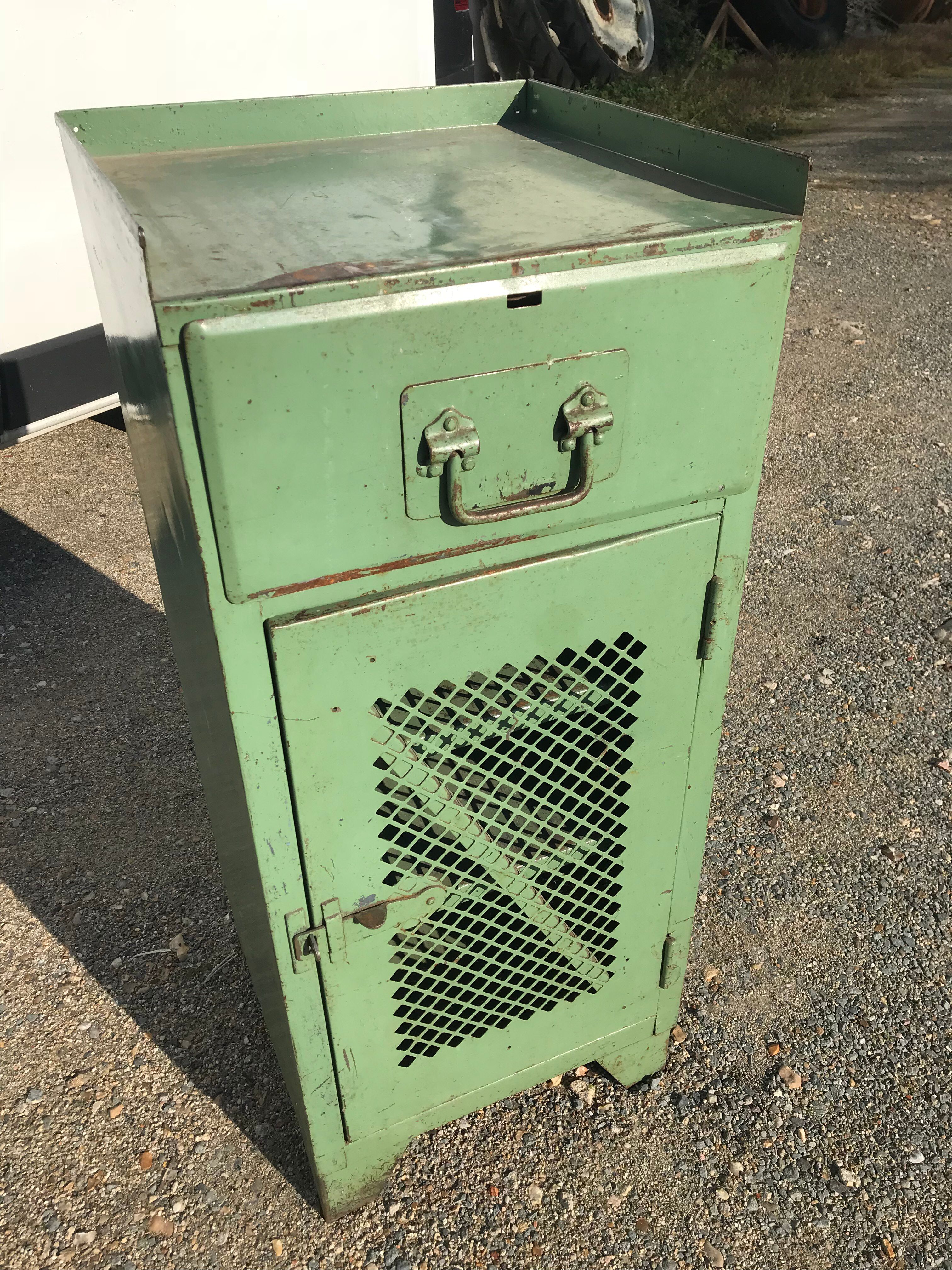 Green metal industrial furniture