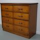 Dutch Industrial Beech Apothecary Cabinet, Mid-20th Century