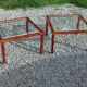 Pair of 1970s side tables in lacquered brass and glass