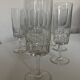 Set of 9 champagne flutes with flat sides in crystal sounding 1960
