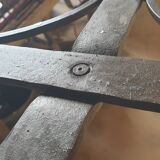 Wrought iron pendant light with 4 lights - medieval style