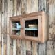 Small antique wall display cabinet in walnut.