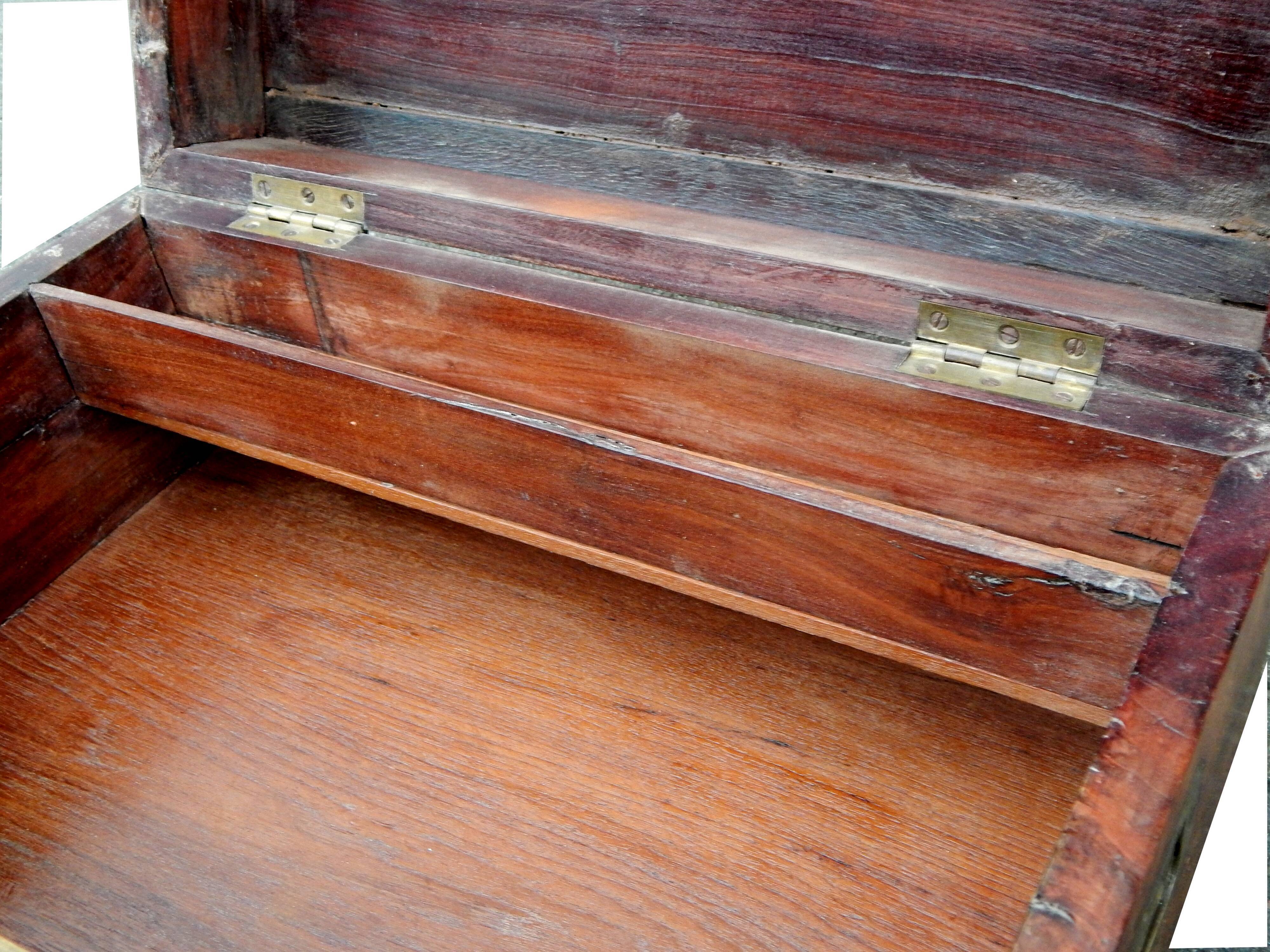 Ancient chest sculpte brass handles india