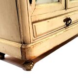 Old large doll cabinet louis xvi style 1900 bronze ornament with key