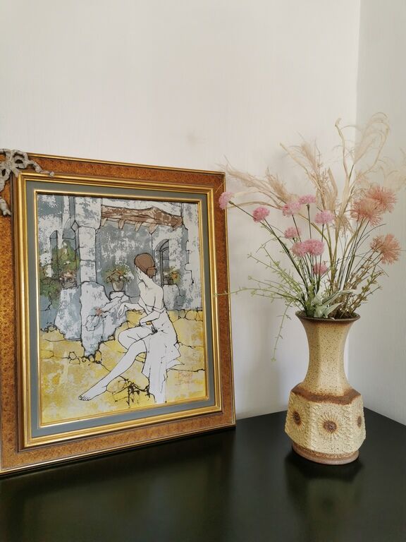 Vintage ceramic vase 70s West Germany