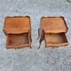 Pair of Louis XV style bedside tables in solid cherry wood.