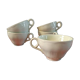 5 pale green cups | almond petals | Grindley England 1950
