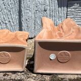 2 vases in the shape of paper bags by Tapio Wirkkala for Rosenthal