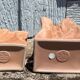 2 vases in the shape of paper bags by Tapio Wirkkala for Rosenthal