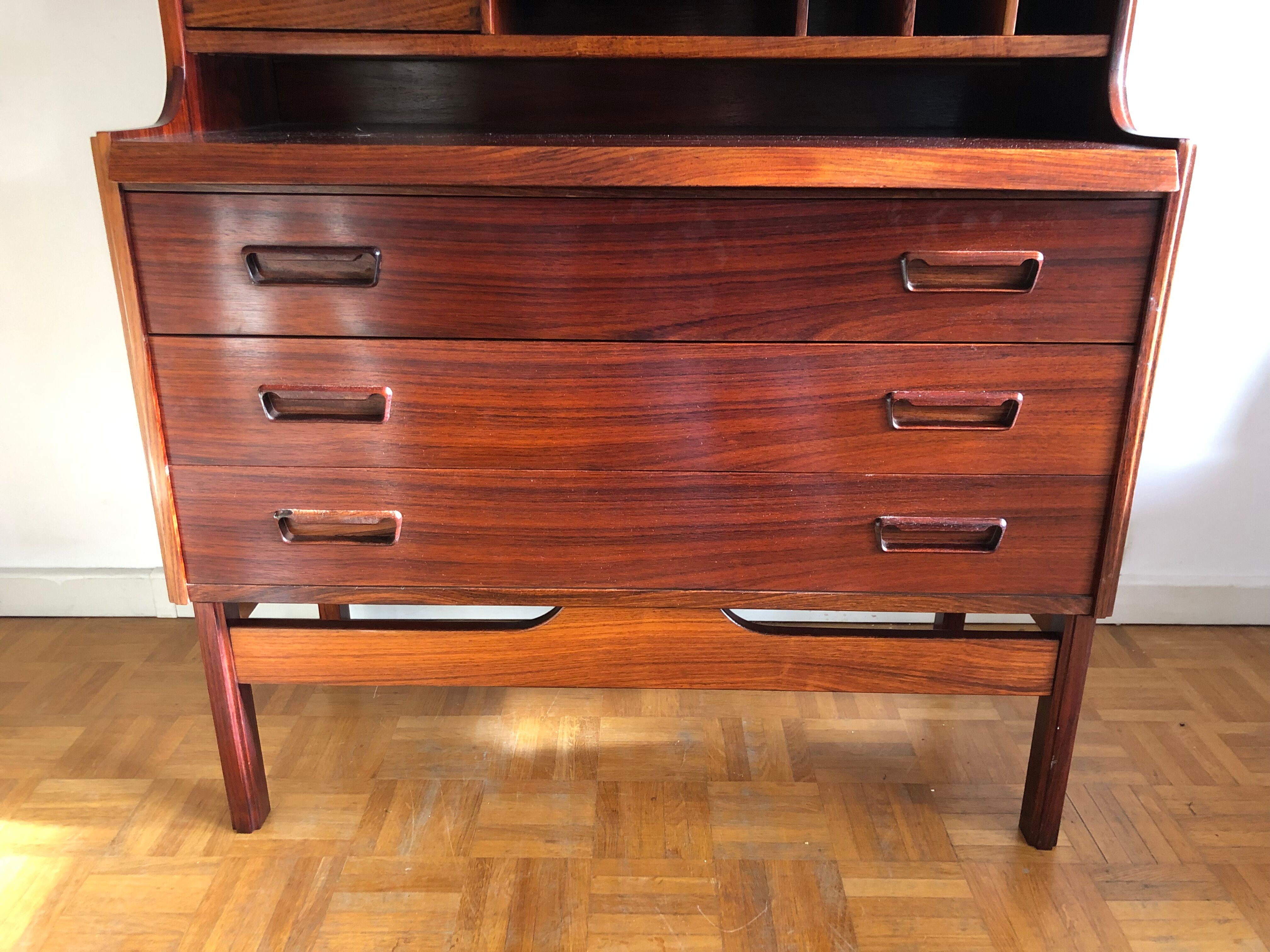 Scandinavian teak secretary desk