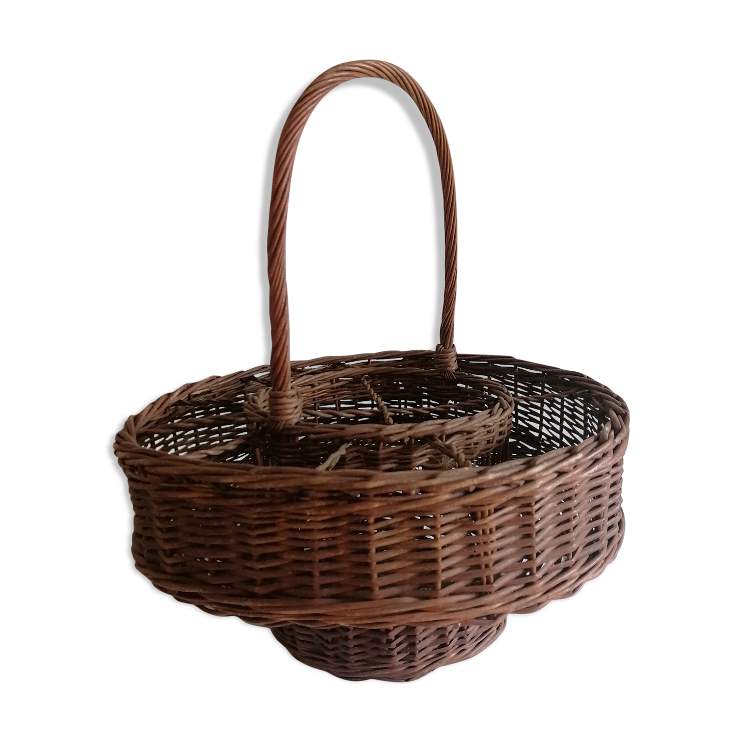 Rattan bottle and glass holder