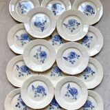 Old plates digoin pink blue