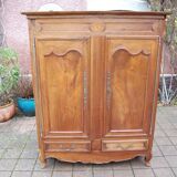 Louis XV style low walnut cabinet from the 19th century