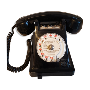 Téléphone PTT à cadran en Bakelite