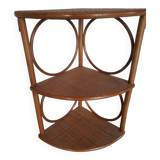 Bamboo rattan corner shelf
