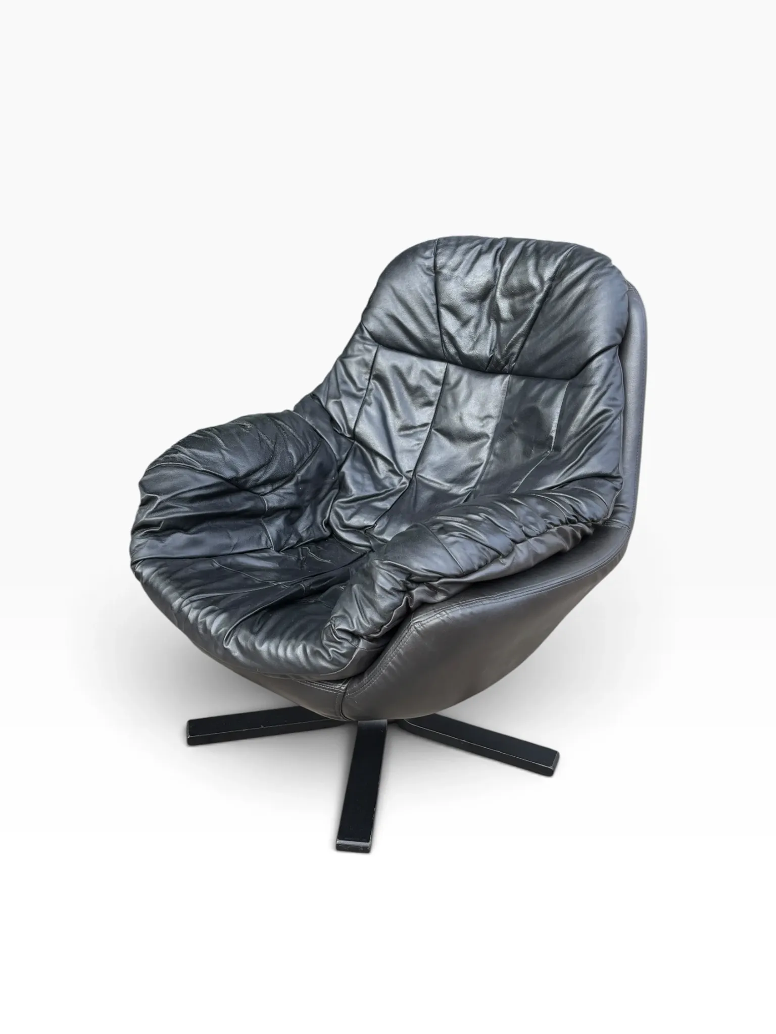 Leather swivel chair