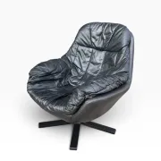 Leather swivel chair