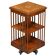 Vintage Style Sheraton Rotating Library Table in Elm and Satinwood