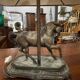 Table lamp in the Maison Charles style made of bronze featuring a horse.