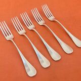 5 table forks Orfèvre Christofle Collection Fidelio baguette