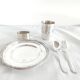 Set of timpani baptism silver metal vintage