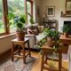 Pair of low stools in solid oak