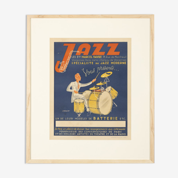 Affiche des années 1940 « Jazz », 63 x 73 cm