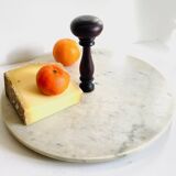 Plateau à fromage marbre et bois vintage