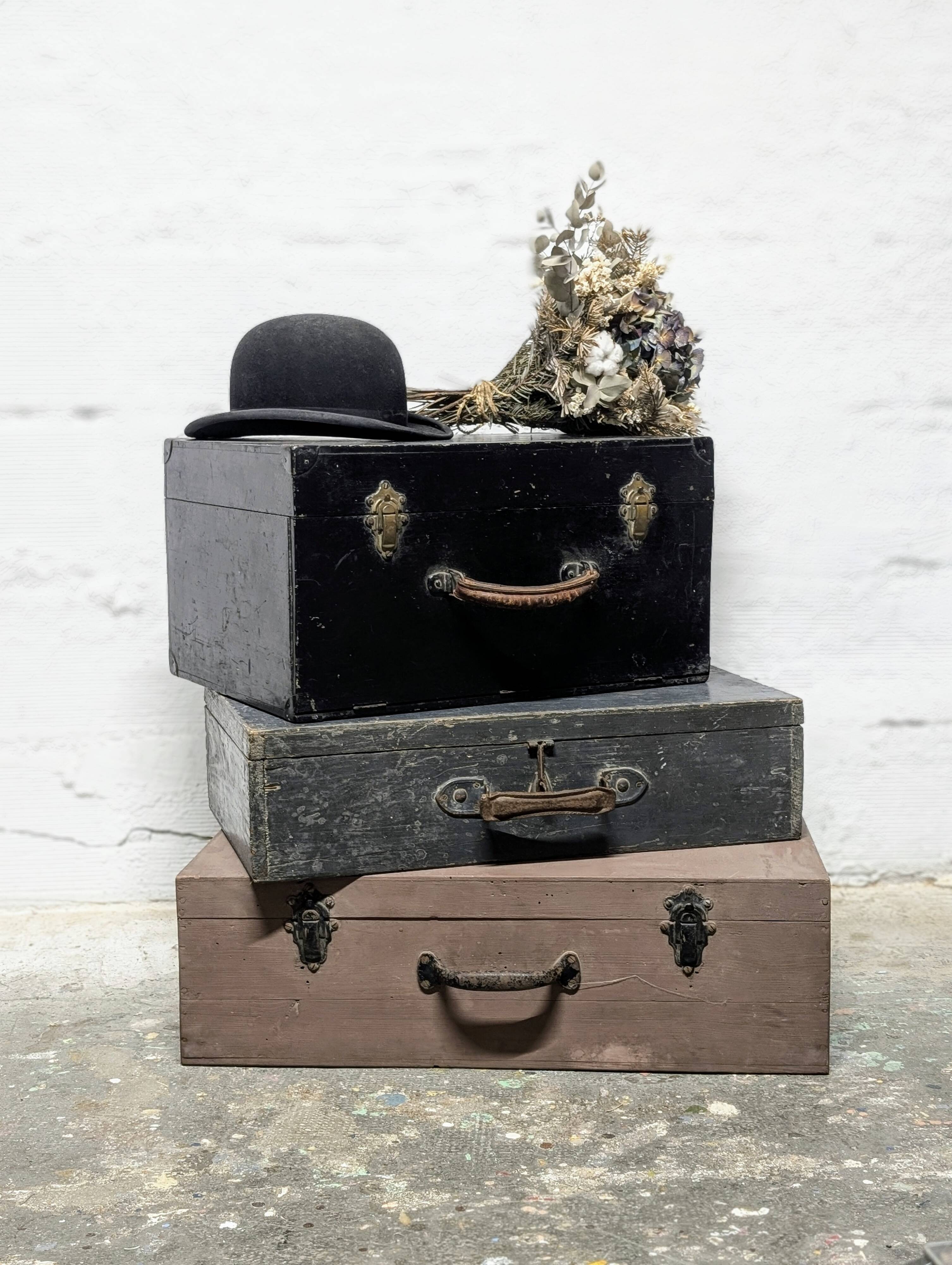 Vintage wooden suitcase