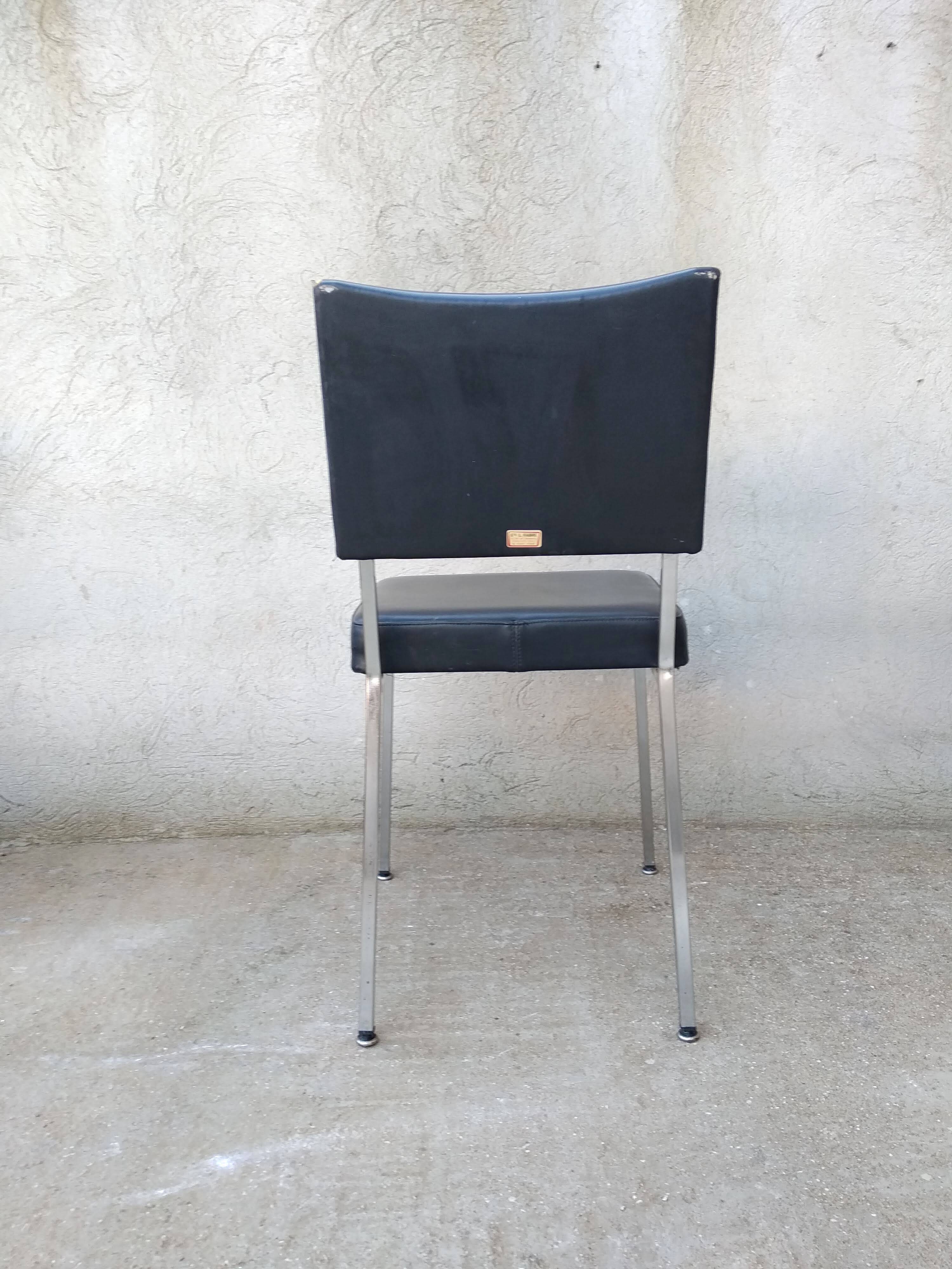 Faux leather office chair 1960s