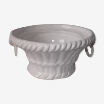 White faience basket