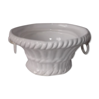 White faience basket