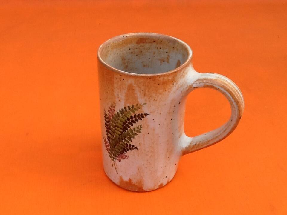 Cup / Mug Traditional ceramic with fern leaf decoration