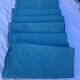 6 damask cotton towels tinted emerald blue