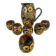 Vintage ceramic owl service signed Reber, 1960
