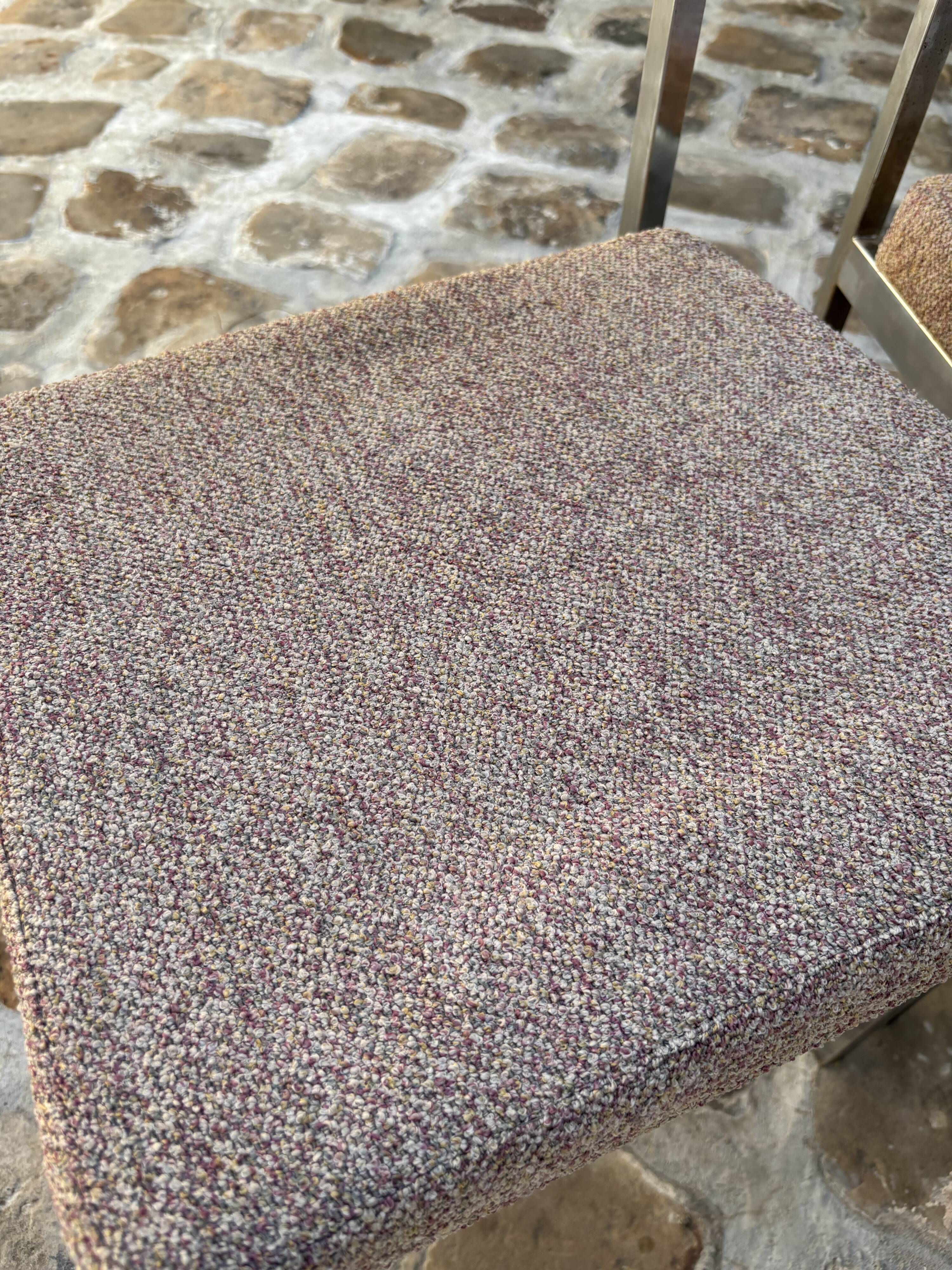 2 chaises 70 re-tapissées, années