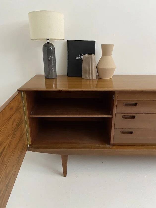 Vintage teak sideboard in Scandinavian style