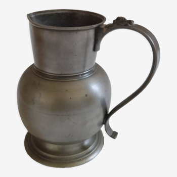 Tin wine pitcher