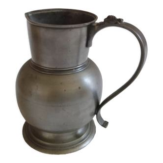 Tin wine pitcher