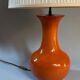 Orange ceramic lamp 1960 1970