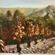 Landscape painting "After the Harvest" signed