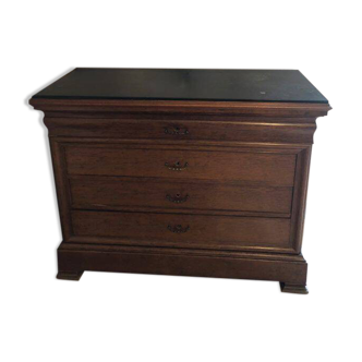 Black marble chest of drawers