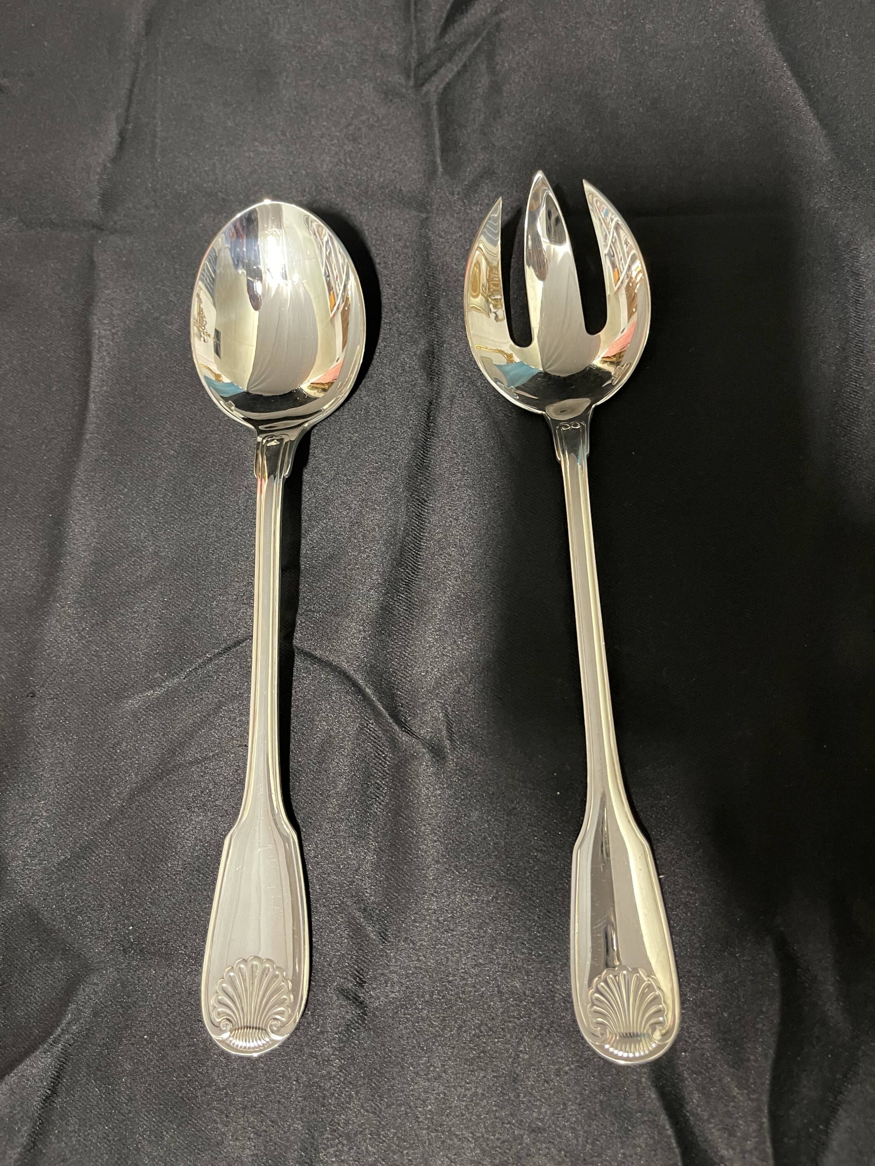 Christofle, service cutlery model vendome, shell