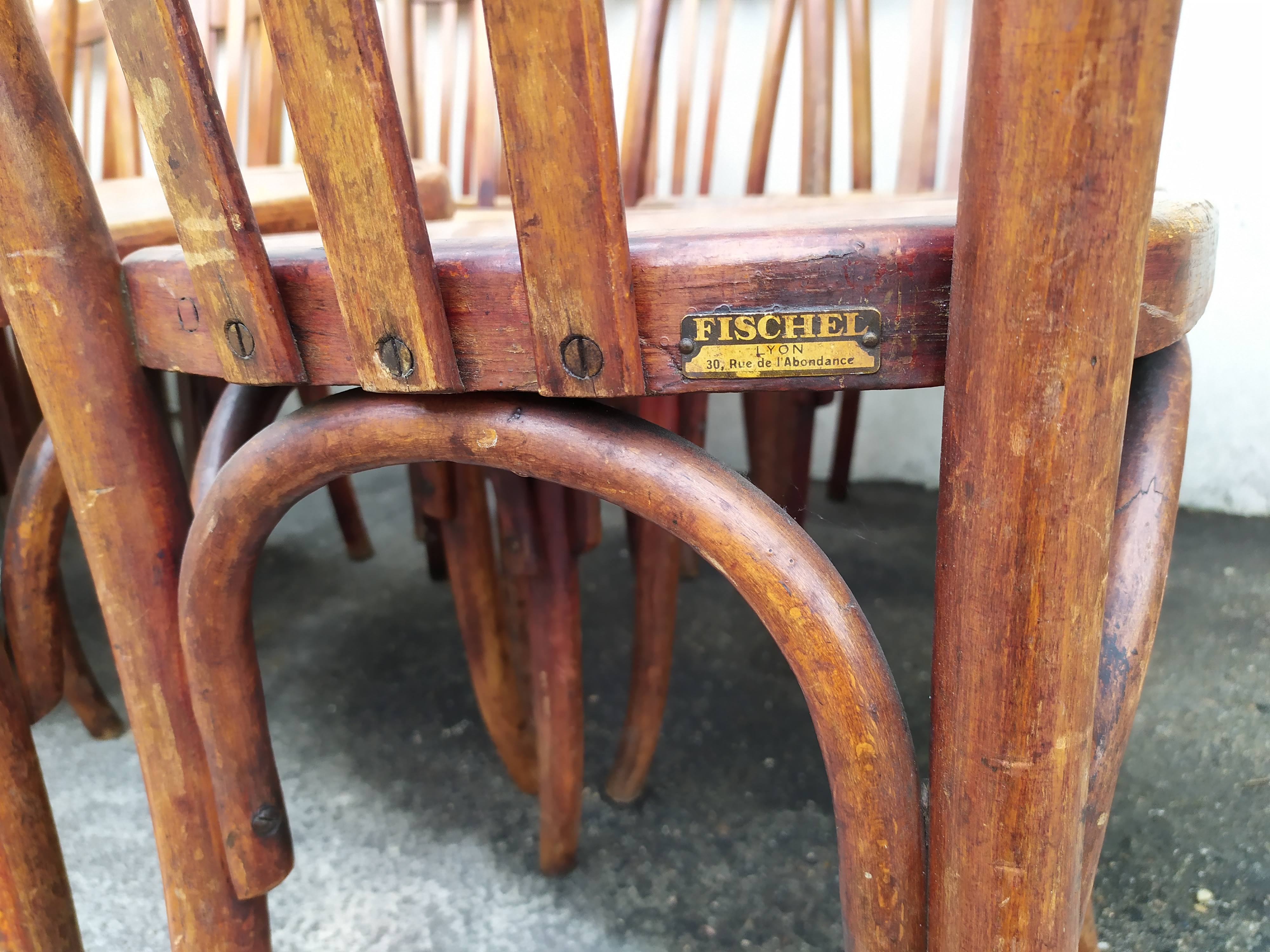 Lot de 18 chaises bistrot Fischel