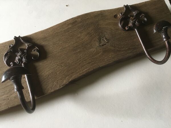 Patère bois & métal