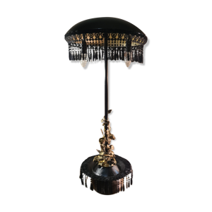 Lampe andalouse a franges 70s