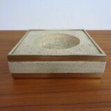 Travertine & Brass Ashtray by Fratelli Mannelli, Italy, 1970s
